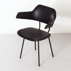Sikkens Chair by Rob Parry for Stabin-Bennes, 1958 &#8211; Signed Collectors Item, Black Skai