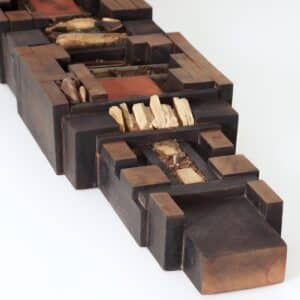 Unique Brutalist Wall Sculpture by Paul Kingma (1975) &#8211; Includes original photo with the artist