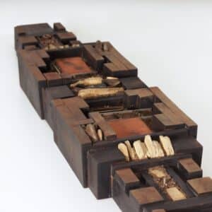 Unique Brutalist Wall Sculpture by Paul Kingma (1975) &#8211; Includes original photo with the artist