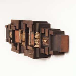 Unique Brutalist Wall Sculpture by Paul Kingma (1975) &#8211; Includes original photo with the artist