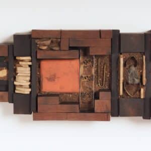 Unique Brutalist Wall Sculpture by Paul Kingma (1975) &#8211; Includes original photo with the artist