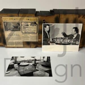 Unique Brutalist Wall Sculpture by Paul Kingma (1975) &#8211; Includes original photo with the artist