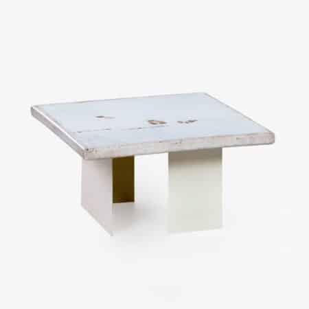 Coffee Table with Etched Metal Top by Heinz Lilienthal, 1970s