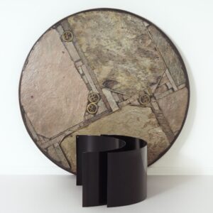 Brutalist Coffee Table by Marcus Kingma, 1994 &#8211; Handmade, Natural Stone, Concrete and Bronze
