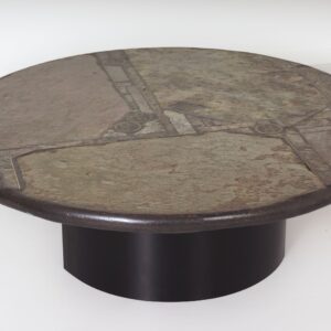 Brutalist Coffee Table by Marcus Kingma, 1994 &#8211; Handmade, Natural Stone, Concrete and Bronze