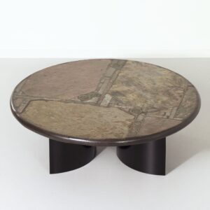 Brutalist Coffee Table by Marcus Kingma, 1994 &#8211; Handmade, Natural Stone, Concrete and Bronze