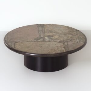 Brutalist Coffee Table by Marcus Kingma, 1994 &#8211; Handmade, Natural Stone, Concrete and Bronze