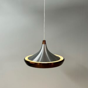 Pendant Lamp NPD 82 by Philips Design Team for Philips, 1965 – Silver, Topaz Details, Plexiglass Diffuser