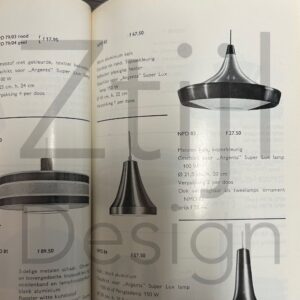 Pendant Lamp NPD 82 by Philips Design Team for Philips, 1965 – Silver, Topaz Details, Plexiglass Diffuser