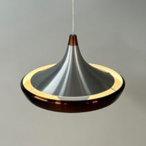 Pendant Lamp NPD 82 by Philips Design Team for Philips, 1965 – Silver, Topaz Details, Plexiglass Diffuser