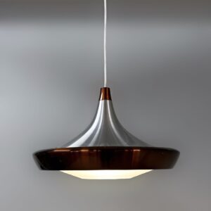 Pendant Lamp NPD 82 by Philips Design Team for Philips, 1965 – Silver, Topaz Details, Plexiglass Diffuser