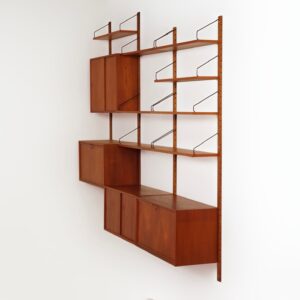 Royal System by Poul Cadovius for Cado, 1960s &#8211; 3-Piece Teak Wall System with Secretaire