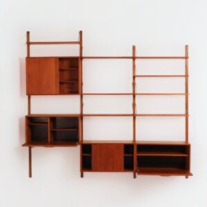 Royal System by Poul Cadovius for Cado, 1960s &#8211; 3-Piece Teak Wall System with Secretaire