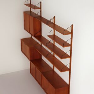 Royal System by Poul Cadovius for Cado, 1960s &#8211; 3-Piece Teak Wall System with Secretaire