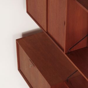 Royal System by Poul Cadovius for Cado, 1960s &#8211; 3-Piece Teak Wall System with Secretaire