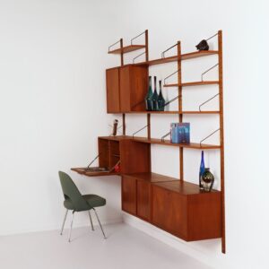 Royal System by Poul Cadovius for Cado, 1960s &#8211; 3-Piece Teak Wall System with Secretaire