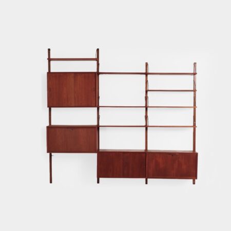 Royal System by Poul Cadovius for Cado, 1960s - 3-Piece Teak Wall System with Secretaire