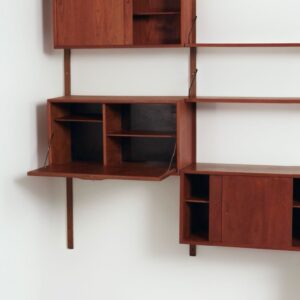 Royal System by Poul Cadovius for Cado, 1960s &#8211; 3-Piece Teak Wall System with Secretaire