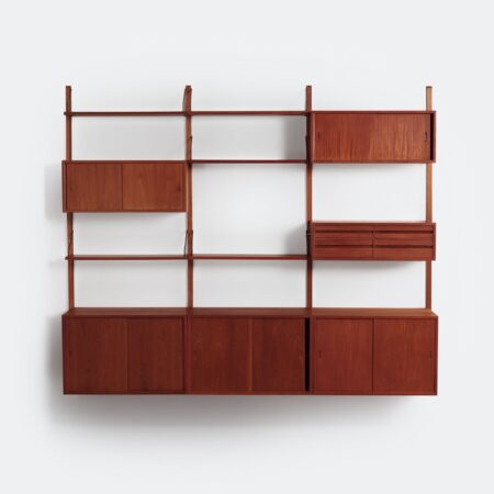 Royal wall unit by Poul Cadovius for Cado, 1960s - in teak with five cabinets and shelves