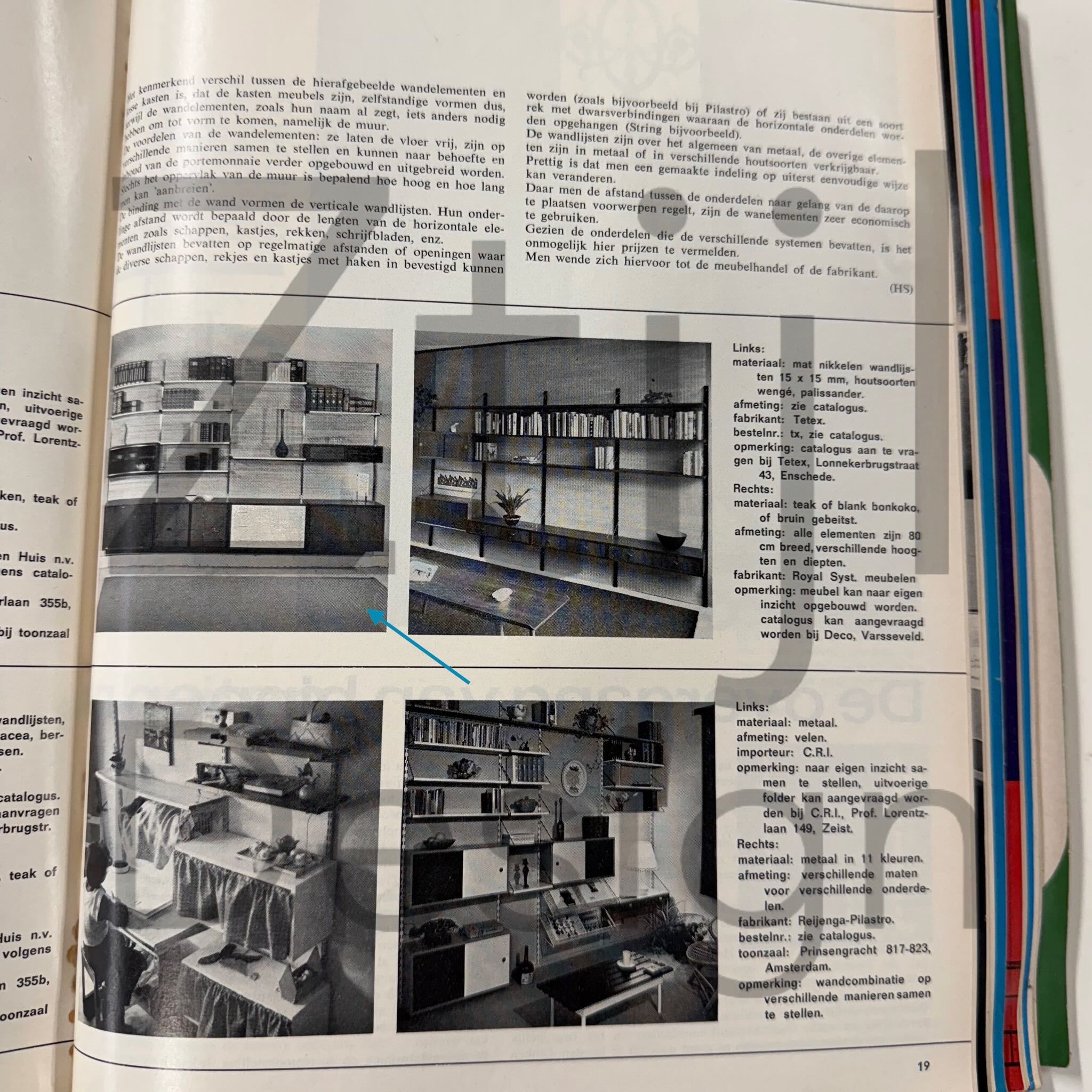 Vintage Design Wall System by Tetex, 1960s &#8211; Rosewood, Modular with Display Case and Drawer