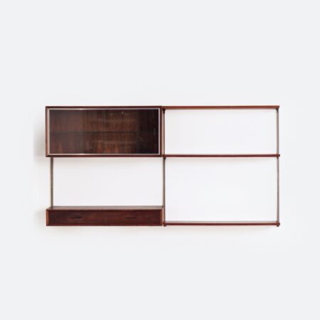 Vintage Design Wall System by Tetex, 1960s - Rosewood, Modular with Display Case and Drawer