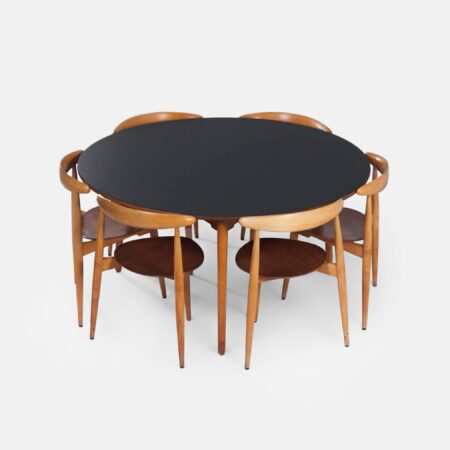 Heart Dining Set by Hans Wegner for Fritz Hansen, 1950s