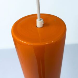 Pendant Lamp 486a by Paolo Venini for Venini Murano, 1962 – Orange Glass, Rare