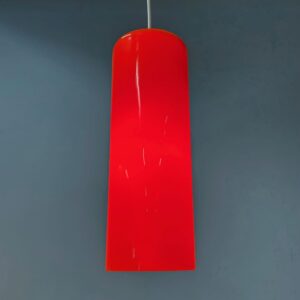 Pendant Lamp 486a by Paolo Venini for Venini Murano, 1962 – Orange Glass, Rare