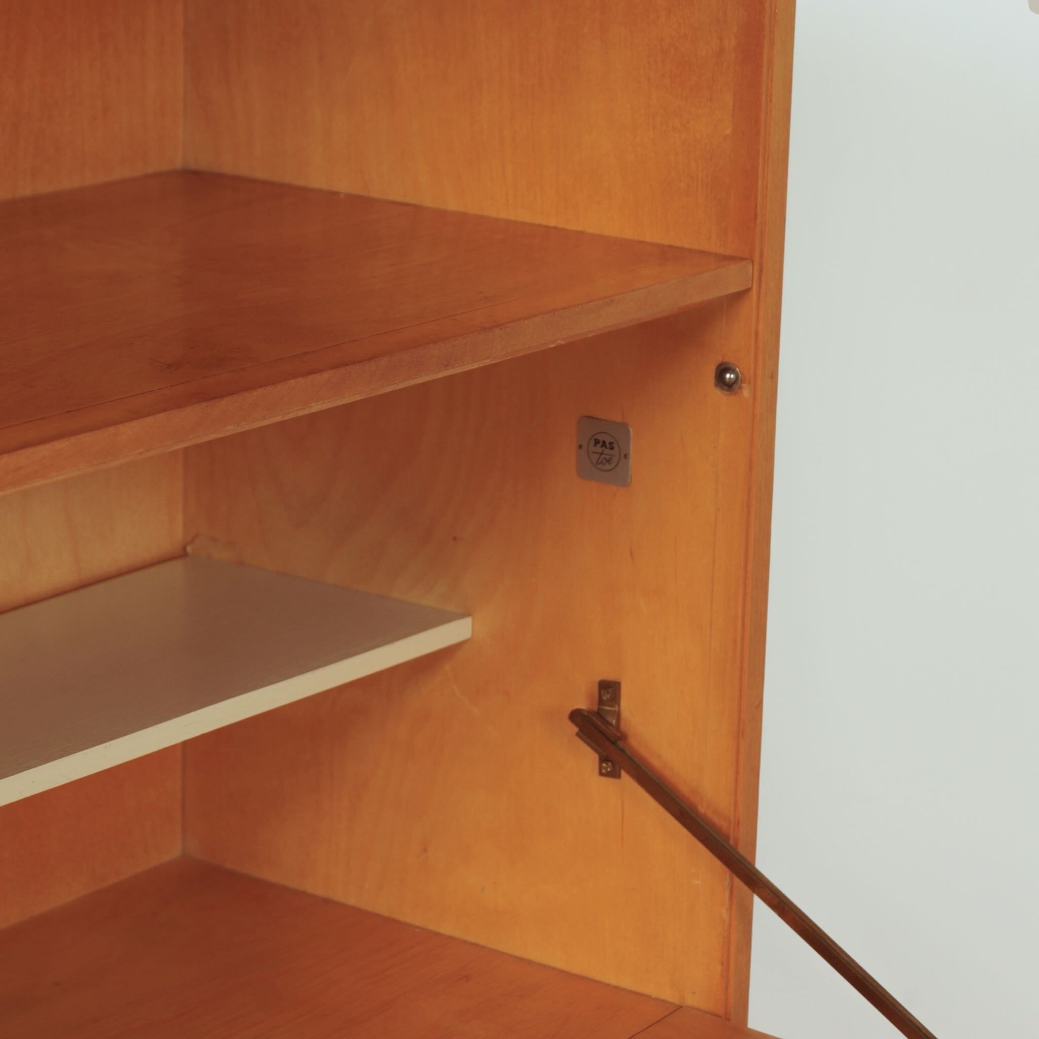 Bookcase BB 54 with Secretaire by Cees Braakman for Pastoe, 1957 – U-shaped Legs and Birch Veneer, Rare Early Edition