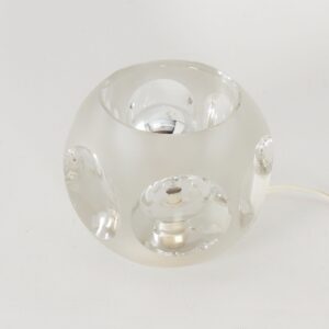 Ice Cube Table Lamp by Peill &#038; Putzler, Germany, 1980s – Etched Crystal Glass