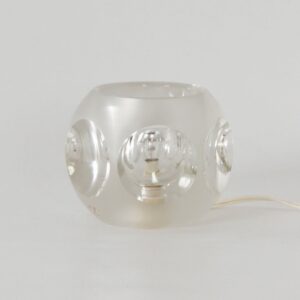 Ice Cube Table Lamp by Peill &#038; Putzler, Germany, 1980s – Etched Crystal Glass