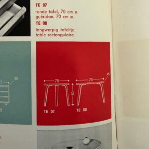Coffee table model TE07 by Cees Braakman for Pastoe, 1950s, oak, curved legs