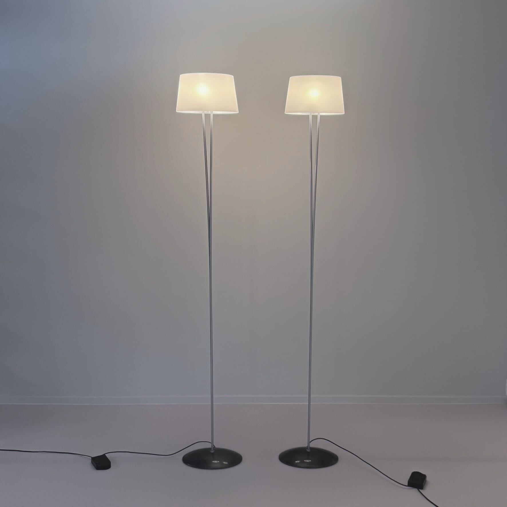 Pair of Vitt Terra floor lamps by Valerio Bottin for Foscarini from the 1990s in Murano glass