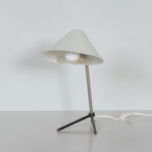 Pinocchio table lamp by H. Busquet for Hala from the 1950s in white metal