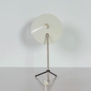 Pinocchio table lamp by H. Busquet for Hala from the 1950s in white metal