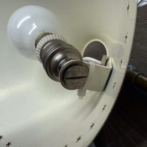 Pinocchio table lamp by H. Busquet for Hala from the 1950s in white metal