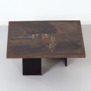 Coffee Table by Paul Kingma, 1970s, Brutalist Mosaic Top, Signed