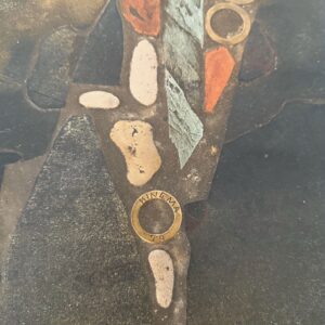 Coffee Table by Paul Kingma, 1970s, Brutalist Mosaic Top, Signed