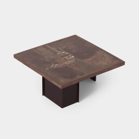 Brutalist Coffee Tables by Paul Kingma, 1993 | Red Brown Natural Stone