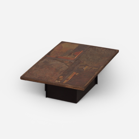 Brutalist coffee table by Paul Kingma from 1982