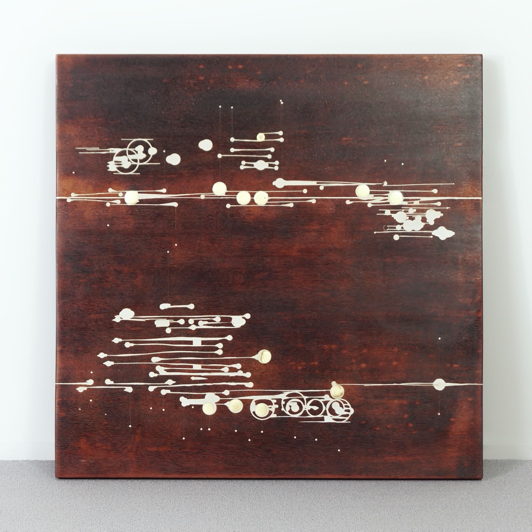 Coffee Table by Paul Kingma, 1970s – Ebony with Brass and Resin Inlay