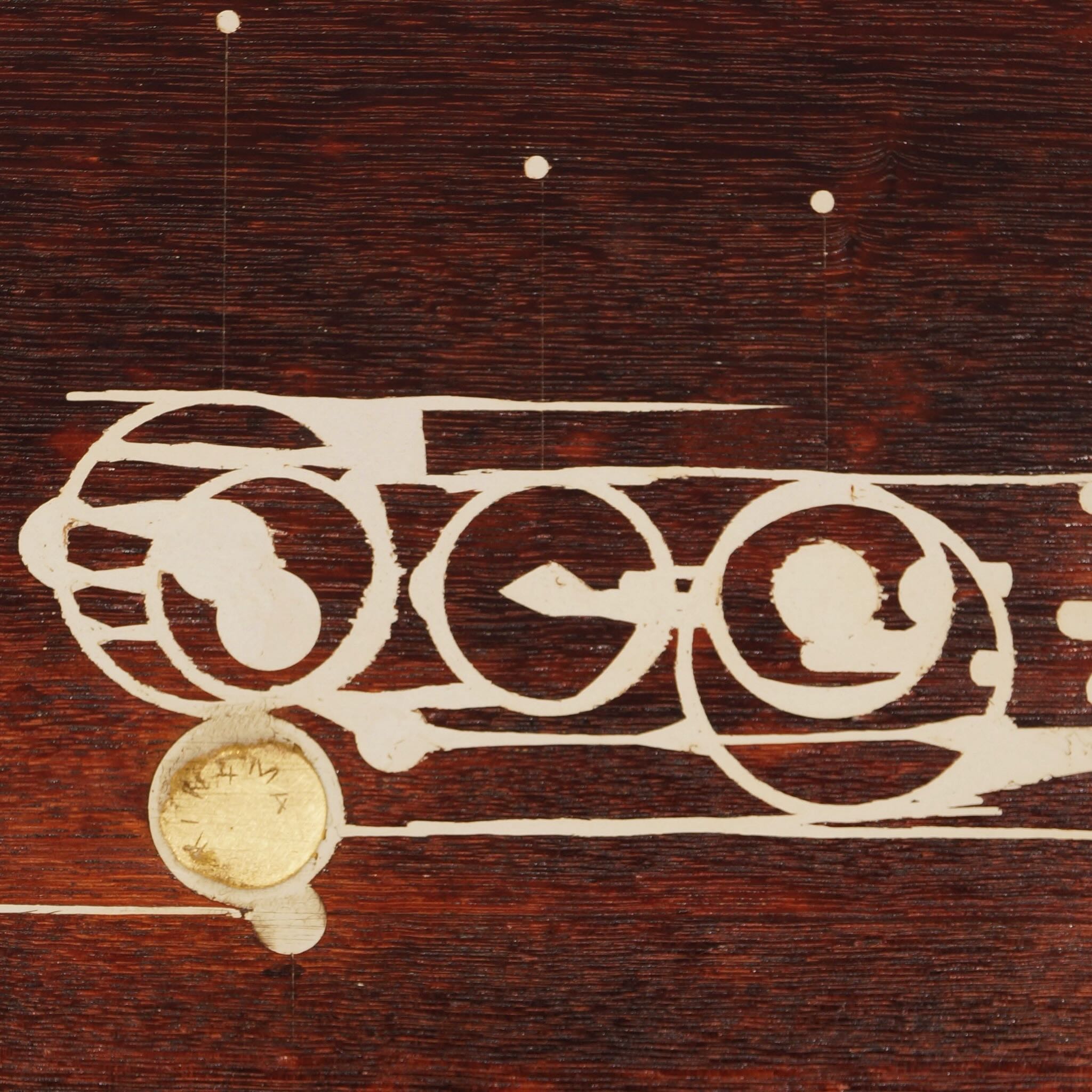 Coffee Table by Paul Kingma, 1970s – Ebony with Brass and Resin Inlay