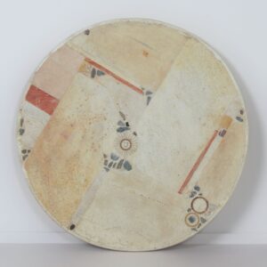 Round Coffee Table by Paul Kingma, 1981, White Stone and Mosaic Top