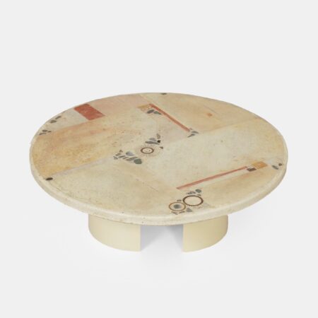 Coffee Table by Paul Kingma, 1970s, Brutalist Mosaic Top, Signed