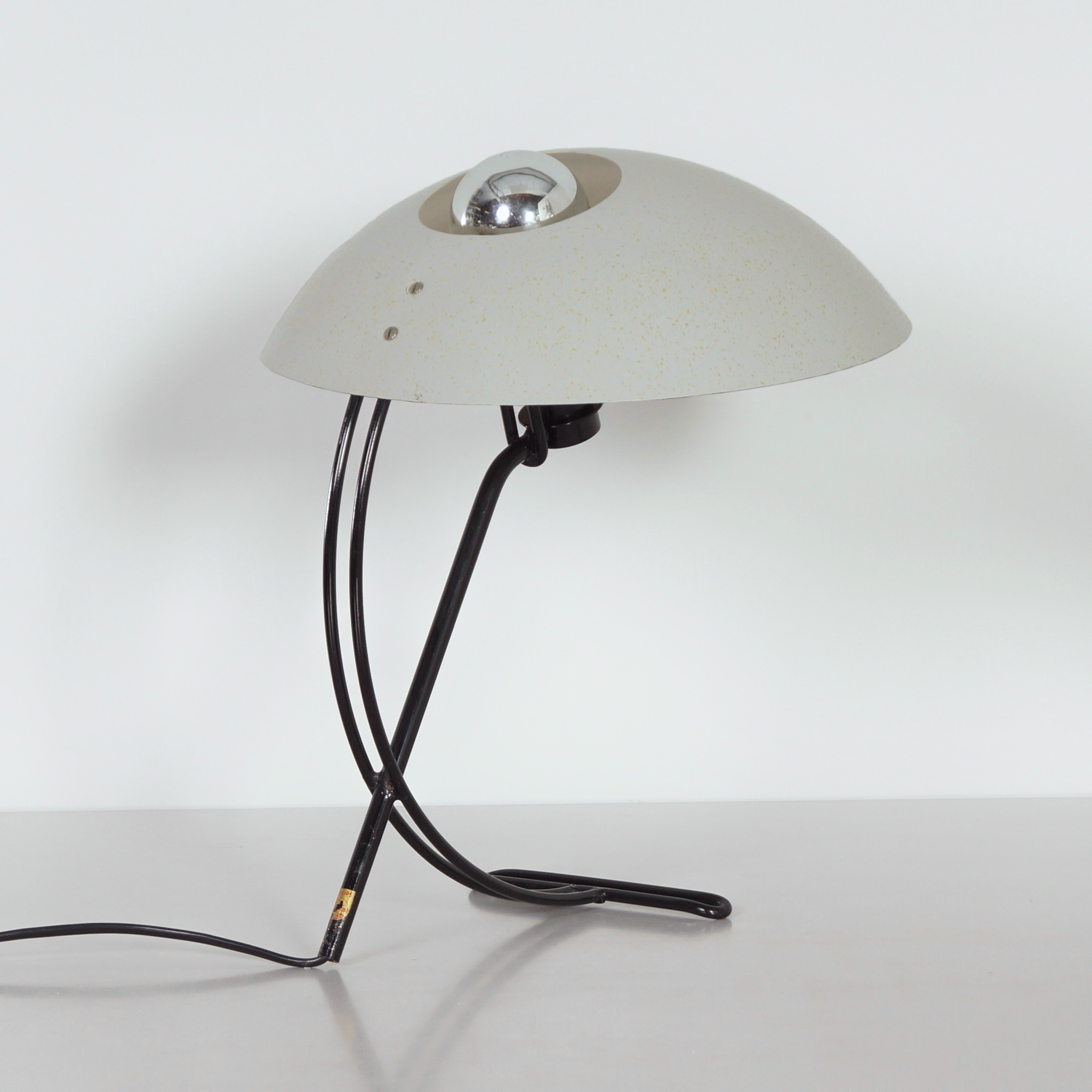 NB100 desk lamp by Louis Kalff for Philips from the 1950s in grey metal