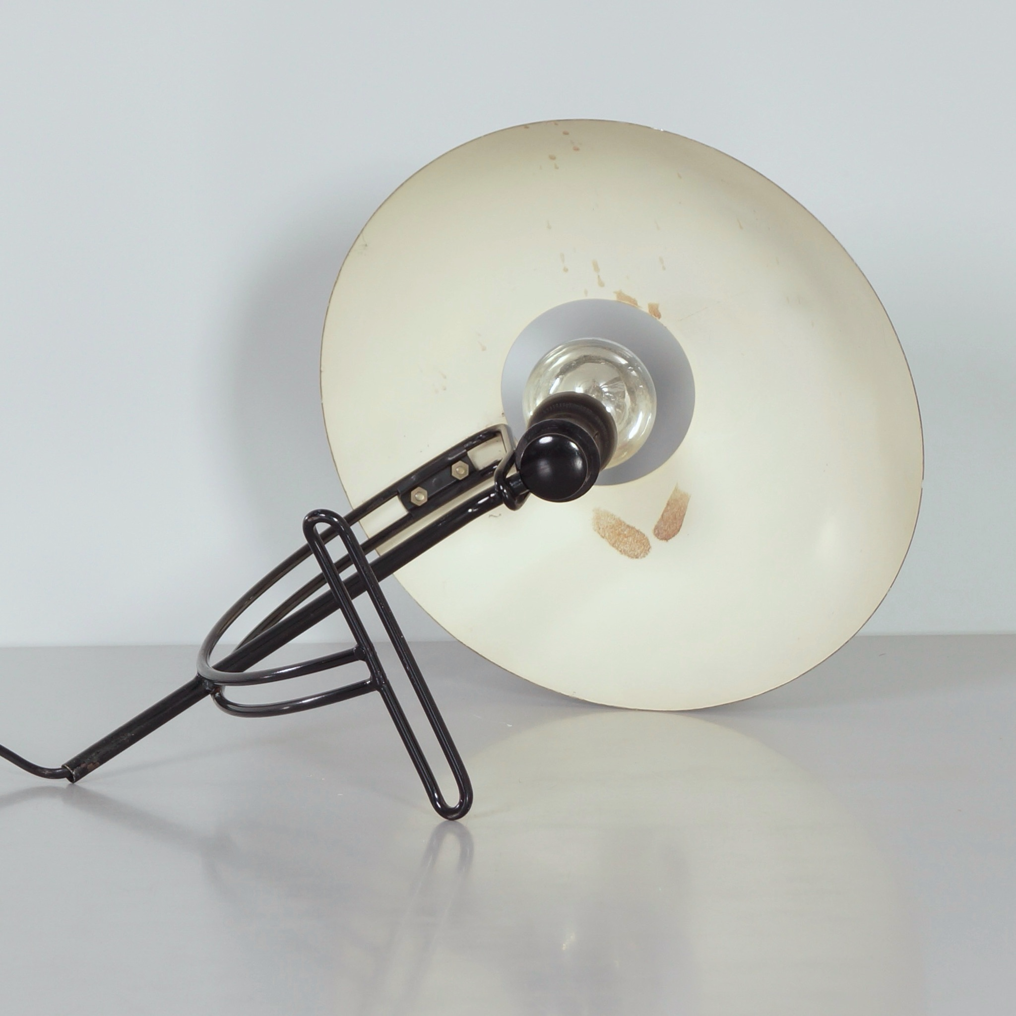 NB100 desk lamp by Louis Kalff for Philips from the 1950s in grey metal