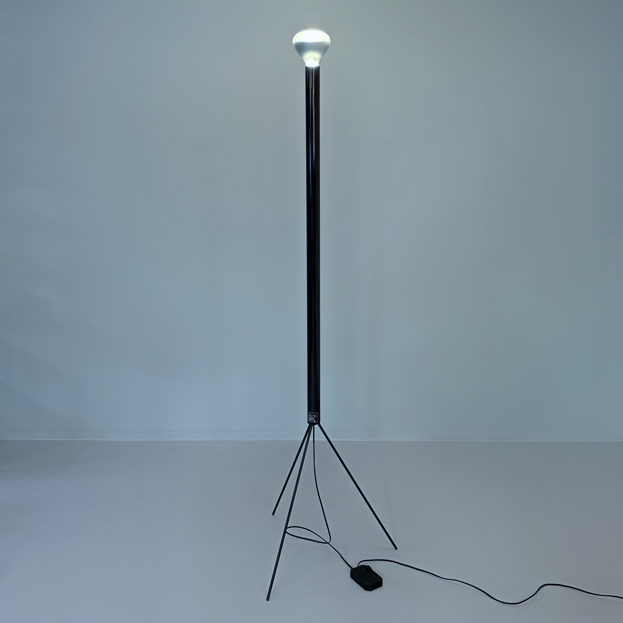 Luminator Floor Lamp by Castiglioni for Flos from the 1990s in Anthracite Grey Metal