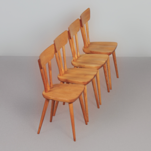 Pine Dining Set by Göran Malmvall for Karl Andersson from the 1950s, Svensk Fur Series