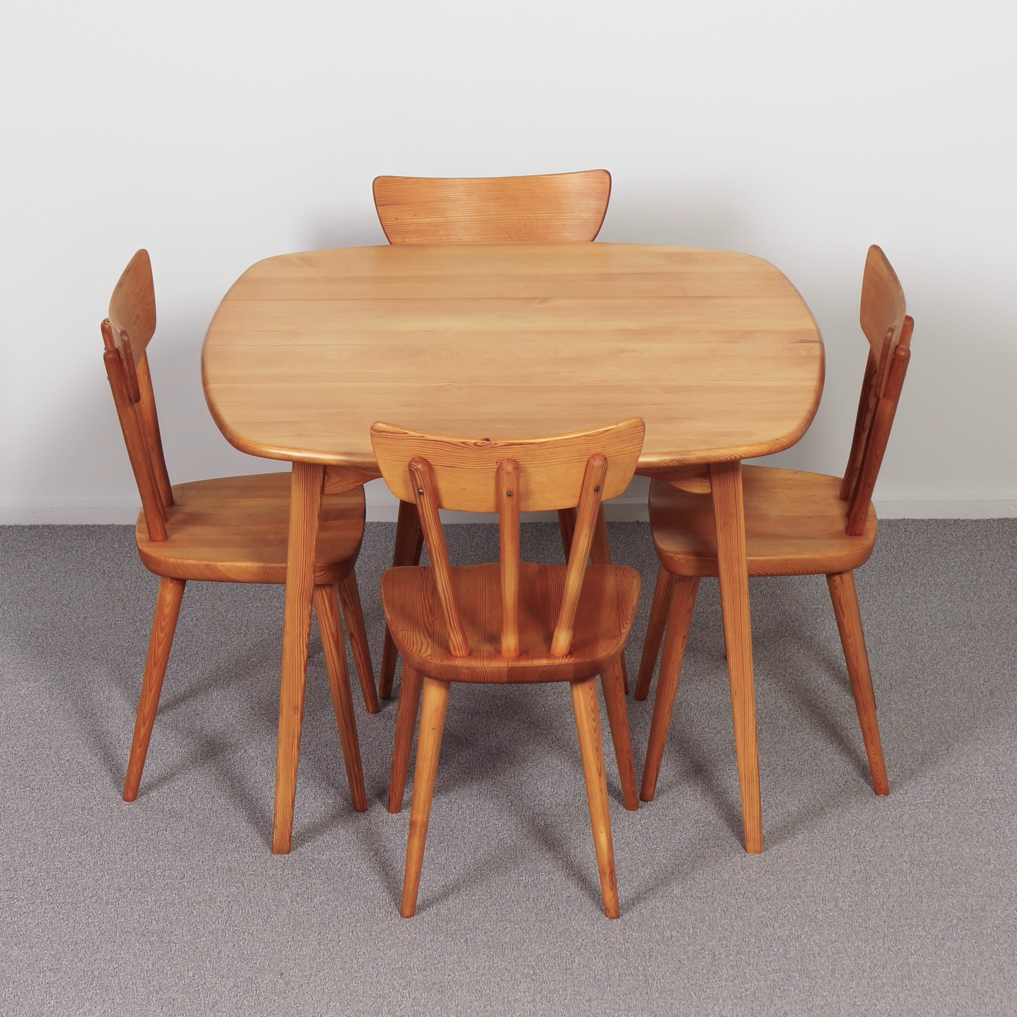 Pine Dining Set by Göran Malmvall for Karl Andersson from the 1950s, Svensk Fur Series