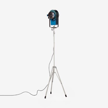 Vintage Theater Spotlight by A.E. Cremer from the 1950s in Blue Metal